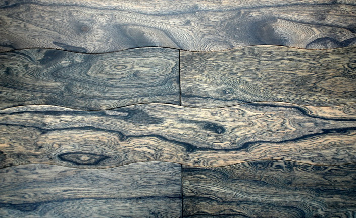 Elm ancient curved flooring